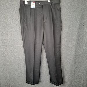NWT Roundtree & Yorke Travel Smart Men's 36x29* Classic Fit Pleated Pants Black